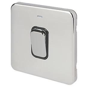 Schneider Electric Lisse Deco 50A 1-Gang DP Cooker Switch Polished Chrome with LED with Black Inserts 3 Schneider Electric Lisse Deco 50A 1-Gang DP Cooker Switch Polished Chrome with LED with Black Inserts