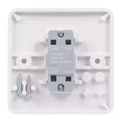 Schneider Electric Lisse 10AX 1-Gang 1-Way "Press" Retractive Switch White -Sockets Sales Store 6151J A2