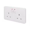 Schneider Electric Lisse 13A 2-Gang SP Switched Plug Socket White -Sockets Sales Store 6232J P