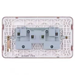 Schneider Electric Lisse Deco 13A 2-Gang Unswitched Socket Copper with White Inserts -Sockets Sales Store 628HX A3