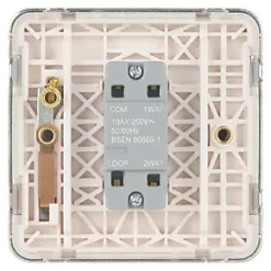 Schneider Electric Lisse Deco 10AX 1-Gang 2-Way Light Switch Polished Chrome with White Inserts -Sockets Sales Store 649FF A3