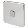Schneider Electric Lisse Deco 10AX 1-Gang 2-Way Light Switch Polished Chrome with White Inserts -Sockets Sales Store 649FF P