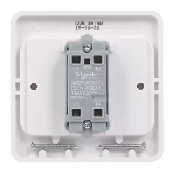 Schneider Electric Lisse 10AX 1-Gang 10AX Intermediate Wide Rocker Light Switch White -Sockets Sales Store 6935J A3