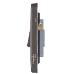 Schneider Electric Lisse Deco 10A 1-Gang 2-Way Retractive Switch Mocha Bronze with Black Inserts -Sockets Sales Store 704FF A2