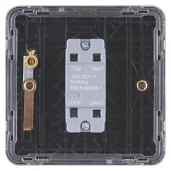 Schneider Electric Lisse Deco 10A 1-Gang 2-Way Retractive Switch Mocha Bronze with Black Inserts -Sockets Sales Store 704FF A3