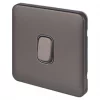 Schneider Electric Lisse Deco 10A 1-Gang 2-Way Retractive Switch Mocha Bronze with Black Inserts -Sockets Sales Store 704FF P