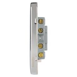 Schneider Electric Lisse Deco 13A Unswitched Fused Spur Polished Chrome with White Inserts -Sockets Sales Store 746FF A2
