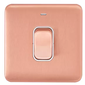 Schneider Electric Lisse Deco 50A 1-Gang DP Cooker Switch Copper with LED with White Inserts 4 Schneider Electric Lisse Deco 50A 1-Gang DP Cooker Switch Copper with LED with White Inserts - Image 2