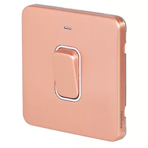 Schneider Electric Lisse Deco 50A 1-Gang DP Cooker Switch Copper with LED with White Inserts 3 Schneider Electric Lisse Deco 50A 1-Gang DP Cooker Switch Copper with LED with White Inserts