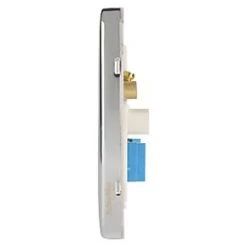 Schneider Electric Lisse Deco Slave Telephone Socket Polished Chrome with White Inserts -Sockets Sales Store 749FF A2