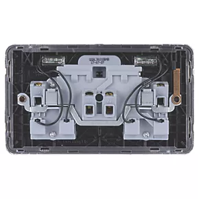 Schneider Electric Lisse Deco 13A 2-Gang DP Switched Plug Socket Mocha Bronze with LED with Black Inserts 6 Schneider Electric Lisse Deco 13A 2-Gang DP Switched Plug Socket Mocha Bronze with LED with Black Inserts - Image 4