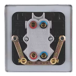 Schneider Electric Ultimate Low Profile 20AX 1-Gang DP Control Switch Brushed Chrome with Neon with Black Inserts -Sockets Sales Store 7863J A4