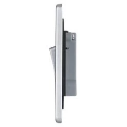 Schneider Electric Ultimate Low Profile 16AX 1-Gang 2-Way Light Switch Brushed Chrome with Black Inserts -Sockets Sales Store 7946J A2