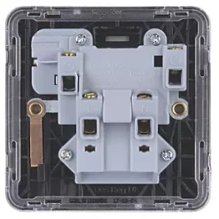 Schneider Electric Lisse Deco 13A 1-Gang DP Switched Plug Socket Mocha Bronze with Black Inserts -Sockets Sales Store 795FF A3