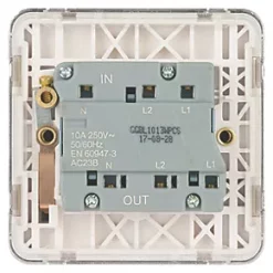 Schneider Electric Lisse Deco 10A 1-Gang 3-Pole Fan Isolator Switch Polished Chrome with White Inserts -Sockets Sales Store 797FF A3