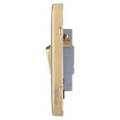 Schneider Electric Lisse Deco 10AX 4-Gang 2-Way Light Switch Satin Brass with Black Inserts -Sockets Sales Store 810FF A2