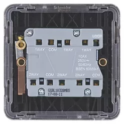 Schneider Electric Lisse Deco 10AX 3-Gang 2-Way Light Switch Mocha Bronze with Black Inserts -Sockets Sales Store 814FF A3