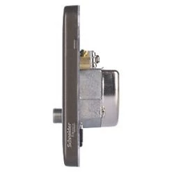 Schneider Electric Lisse Deco 1-Gang Triplex Multimedia Socket Mocha Bronze with Black Inserts -Sockets Sales Store 820FF A2