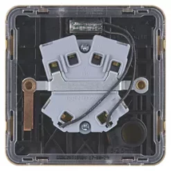 Schneider Electric Lisse Deco 20AX 1-Gang DP Control Switch Satin Brass with LED with Black Inserts -Sockets Sales Store 838FF A3