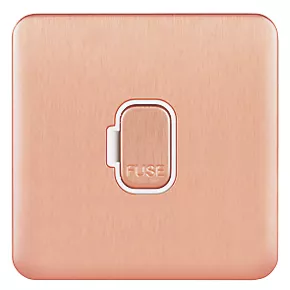 Schneider Electric Lisse Deco 13A Unswitched Fused Spur Copper with White Inserts 4 Schneider Electric Lisse Deco 13A Unswitched Fused Spur Copper with White Inserts - Image 2