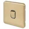 Schneider Electric Lisse Deco 20AX 1-Gang DP Control Switch Satin Brass with Black Inserts -Sockets Sales Store 865FF P