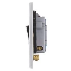 Schneider Electric Ultimate Low Profile 13A Switched Fused Spur with Neon Polished Chrome with Black Inserts -Sockets Sales Store 8661J A2