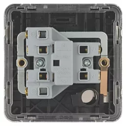 Schneider Electric Lisse Deco 13A Unswitched Fused Spur Polished Chrome with Black Inserts -Sockets Sales Store 910FF A3