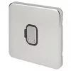 Schneider Electric Lisse Deco 13A Unswitched Fused Spur Polished Chrome with Black Inserts -Sockets Sales Store 910FF P