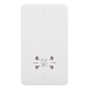 Schneider Electric Lisse 1-Gang Dual Voltage Shaver Socket 115 / 230V White 4 Schneider Electric Lisse 1-Gang Dual Voltage Shaver Socket 115 / 230V White - Image 2