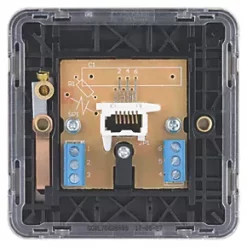 Schneider Electric Lisse Deco Slave Telephone Socket Brushed Stainless Steel with Black Inserts 9 Schneider Electric Lisse Deco Slave Telephone Socket Brushed Stainless Steel with Black Inserts -Sockets Sales Store 953FF A3