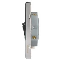 Schneider Electric Lisse Deco 13A Switched Fused Spur Polished Chrome with White Inserts -Sockets Sales Store 955FF A2