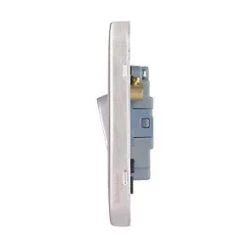 Schneider Electric Lisse Deco 10A 1-Gang 3-Pole Fan Isolator Switch Brushed Stainless Steel with Black Inserts -Sockets Sales Store 962FF A2