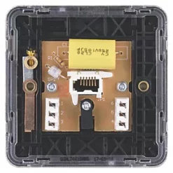 Schneider Electric Lisse Deco Master Telephone Socket Mocha Bronze with Black Inserts -Sockets Sales Store 975FF A3