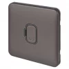 Schneider Electric Lisse Deco 13A Unswitched Fused Spur Mocha Bronze with Black Inserts -Sockets Sales Store 988FF P